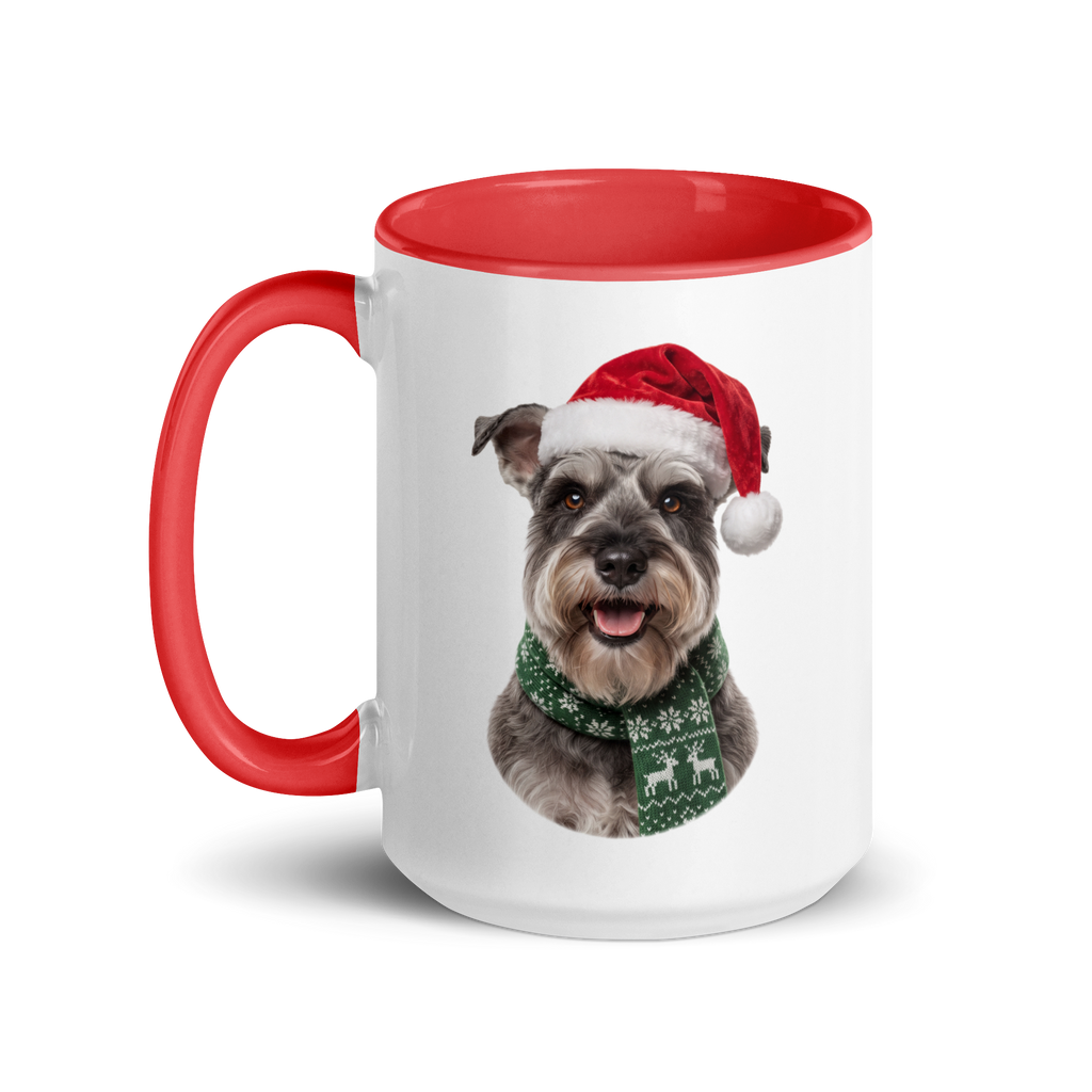Schnauzer Ceramic Mug with Color Inside