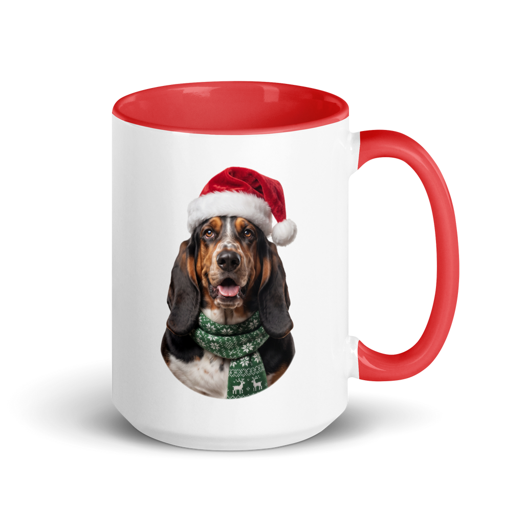 Basset Hound Ceramic Mug with Color Inside