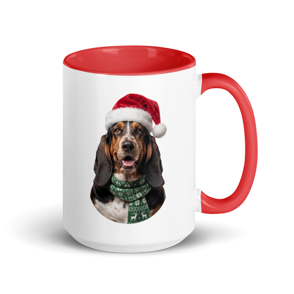 Basset Hound Ceramic Mug with Color Inside