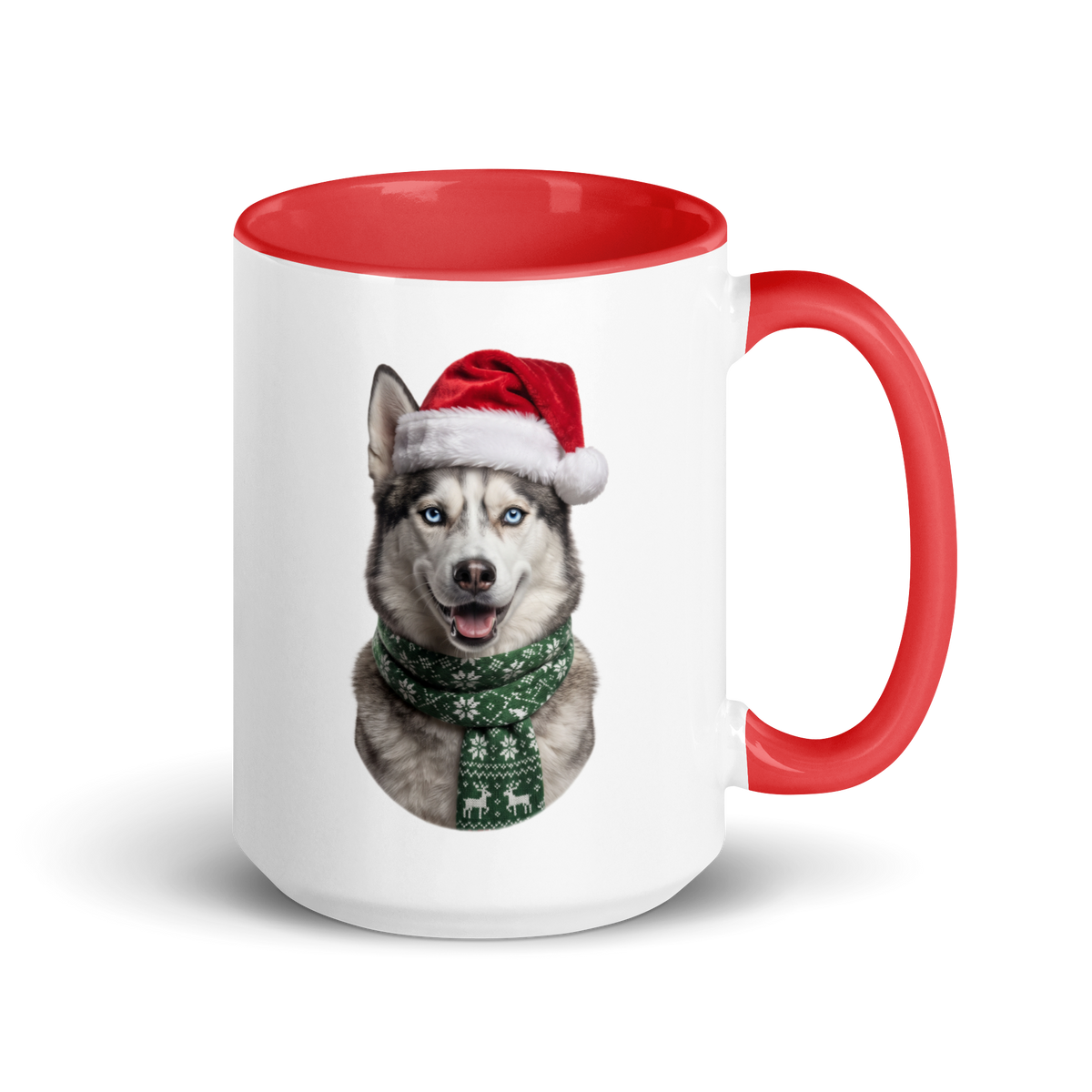 Alaskan Husky Ceramic Mug with Color Inside