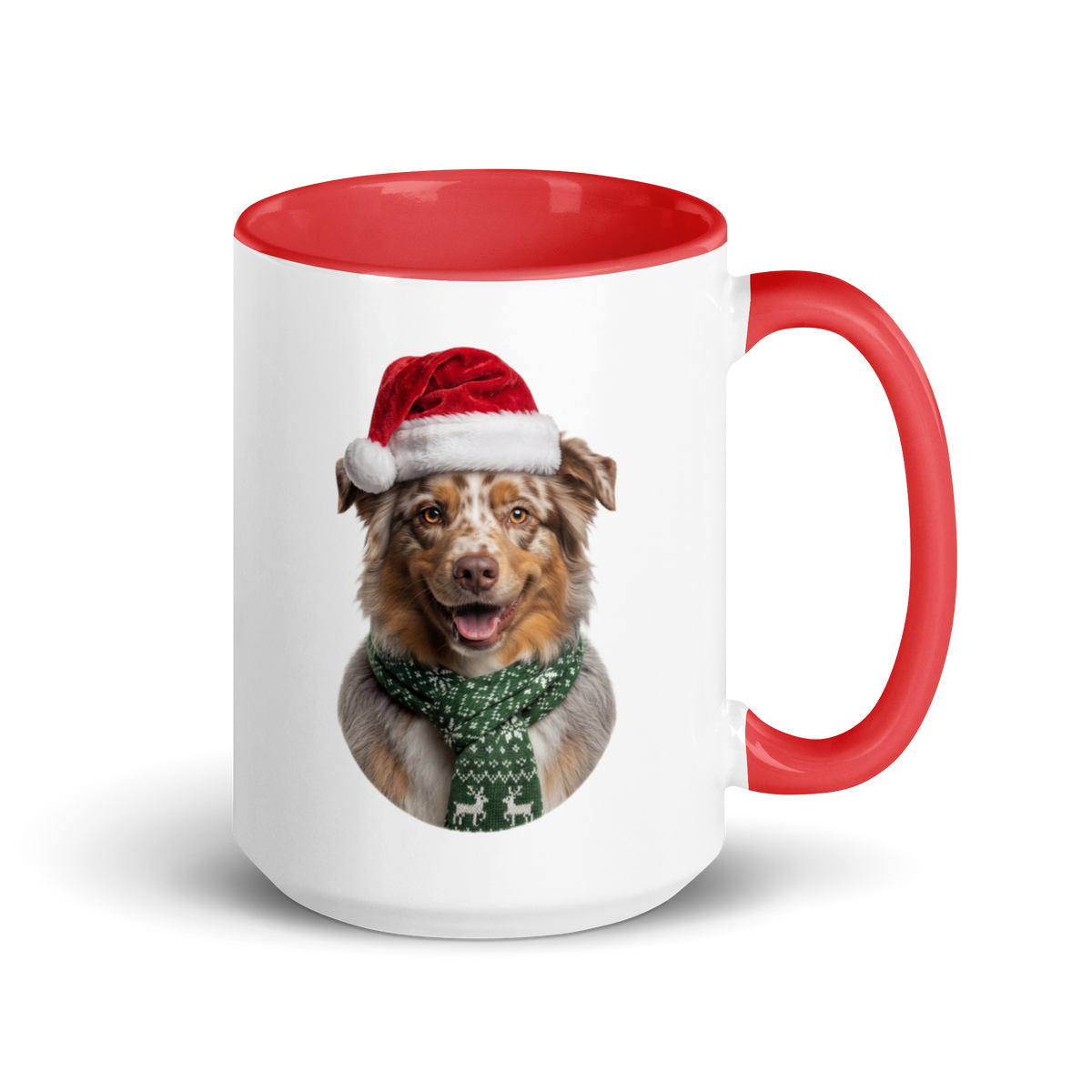 Australian Shepherd Ceramic Mug with Color Inside
