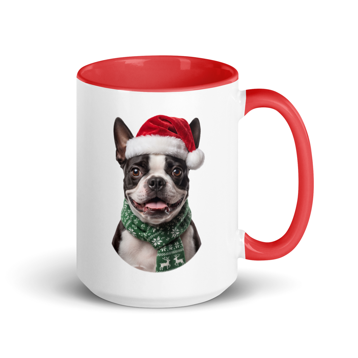 Boston Terrier Ceramic Mug with Color Inside