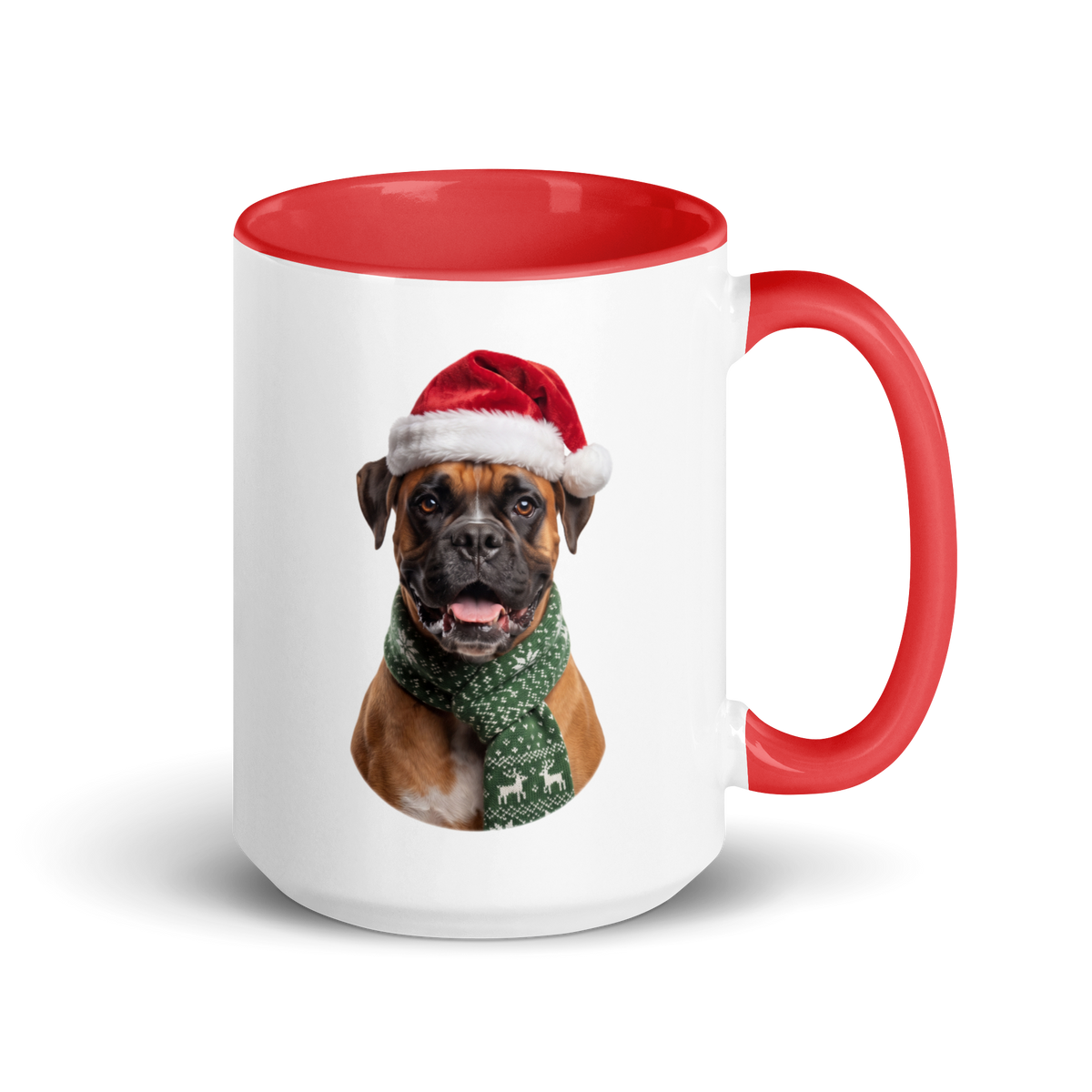 Boxer Ceramic Mug with Color Inside
