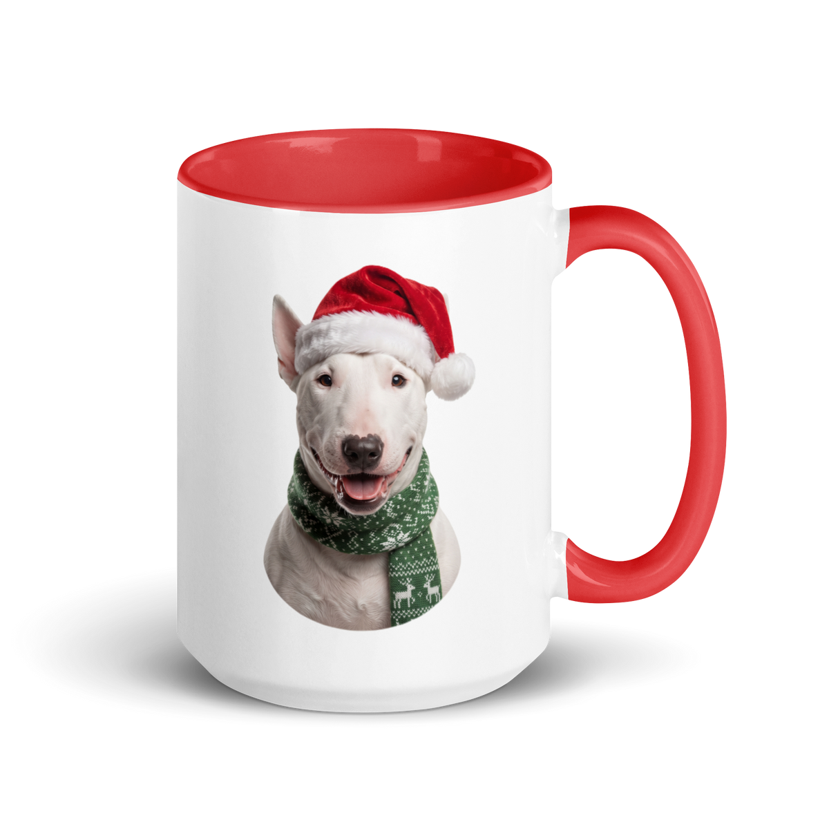 Bull Terrier Ceramic Mug with Color Inside