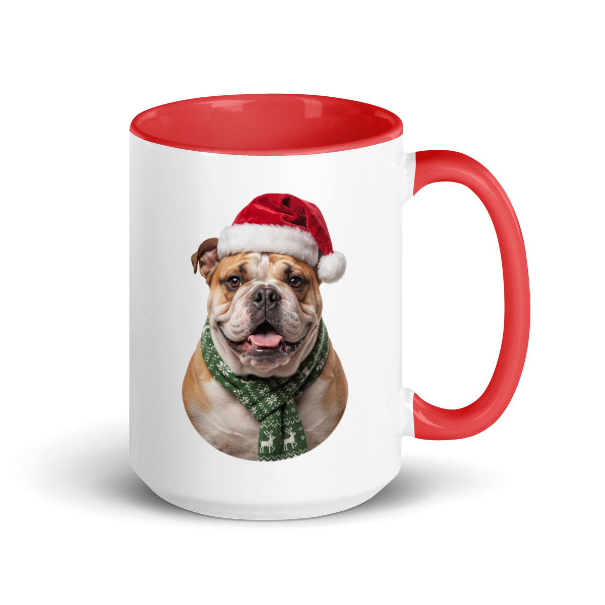 Bulldog Ceramic Mug with Color Inside