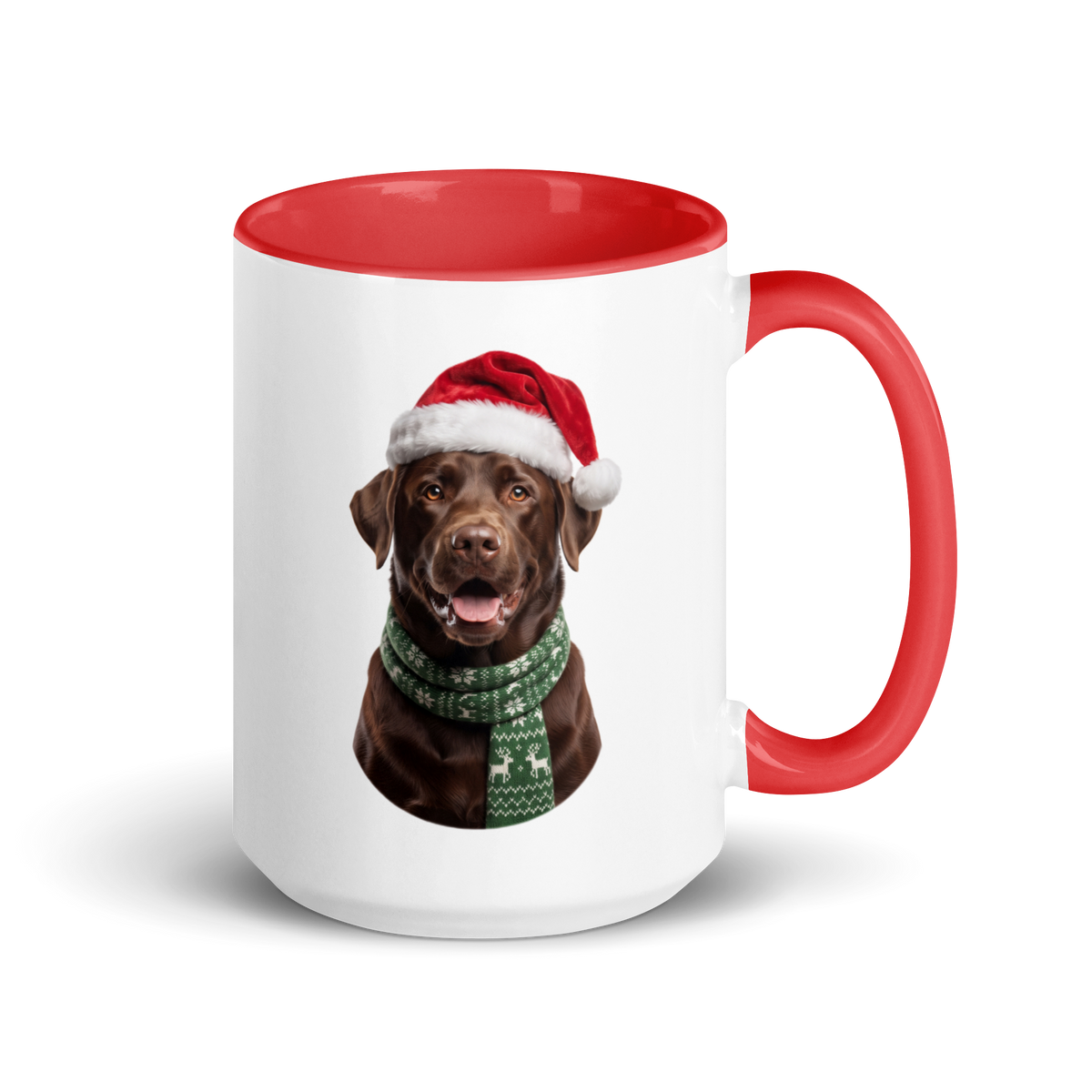 Chocolate Labrador Ceramic Mug with Color Inside