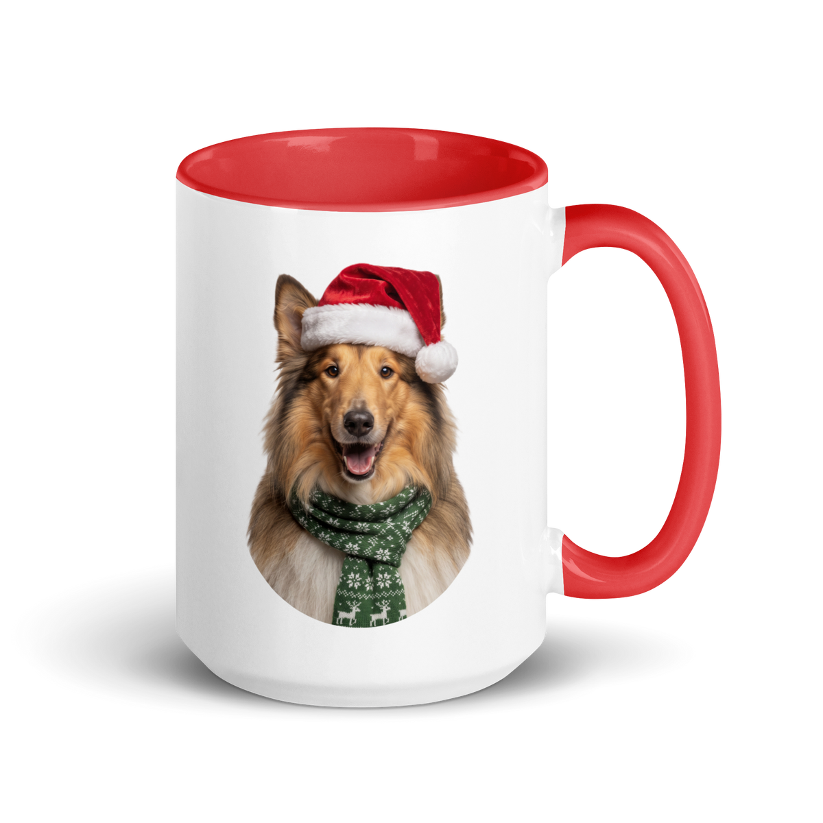 Collie Ceramic Mug with Color Inside