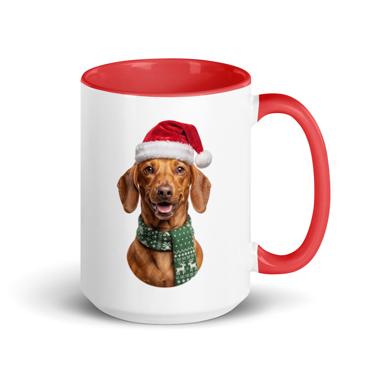 Dachshund Ceramic Mug with Color Inside