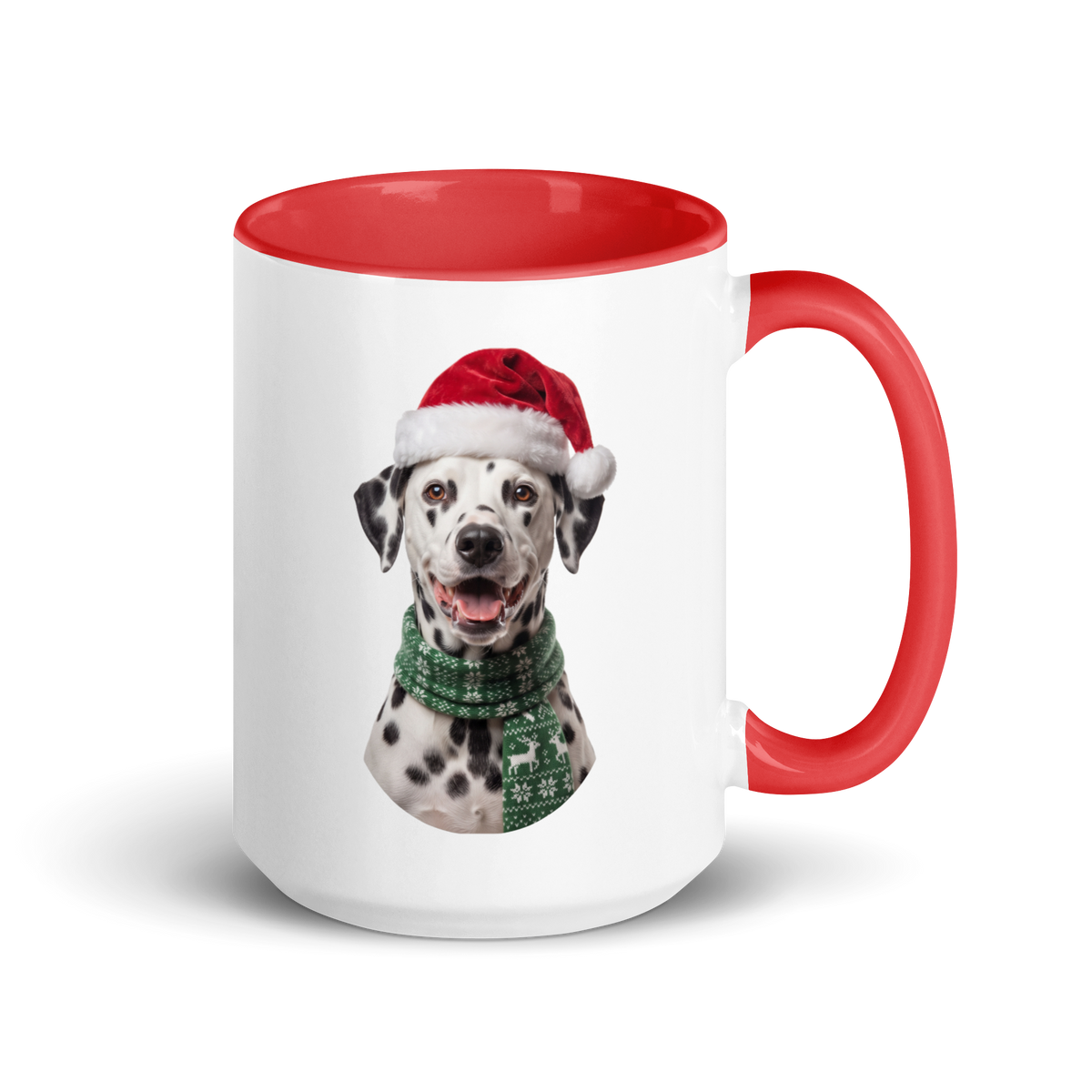 Dalmatian Ceramic Mug with Color Inside