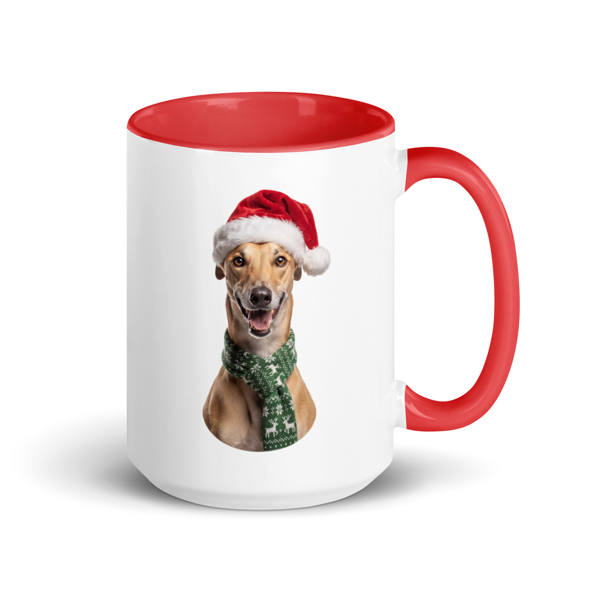 Greyhound Ceramic Mug with Color Inside