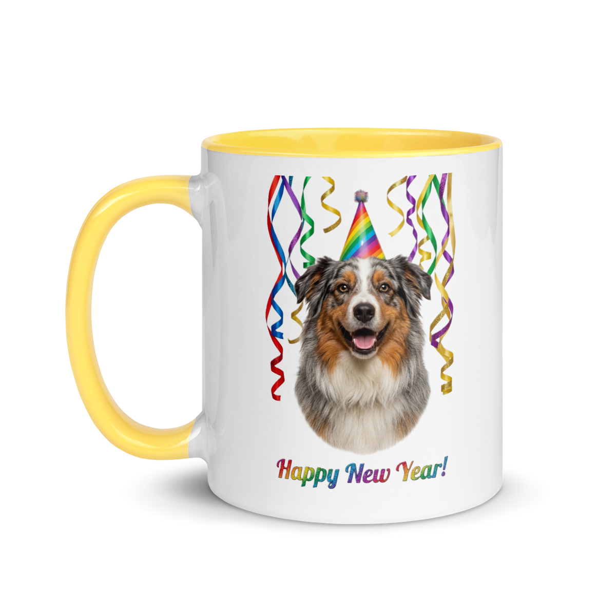Australian Shepherd Ceramic New Year Mug