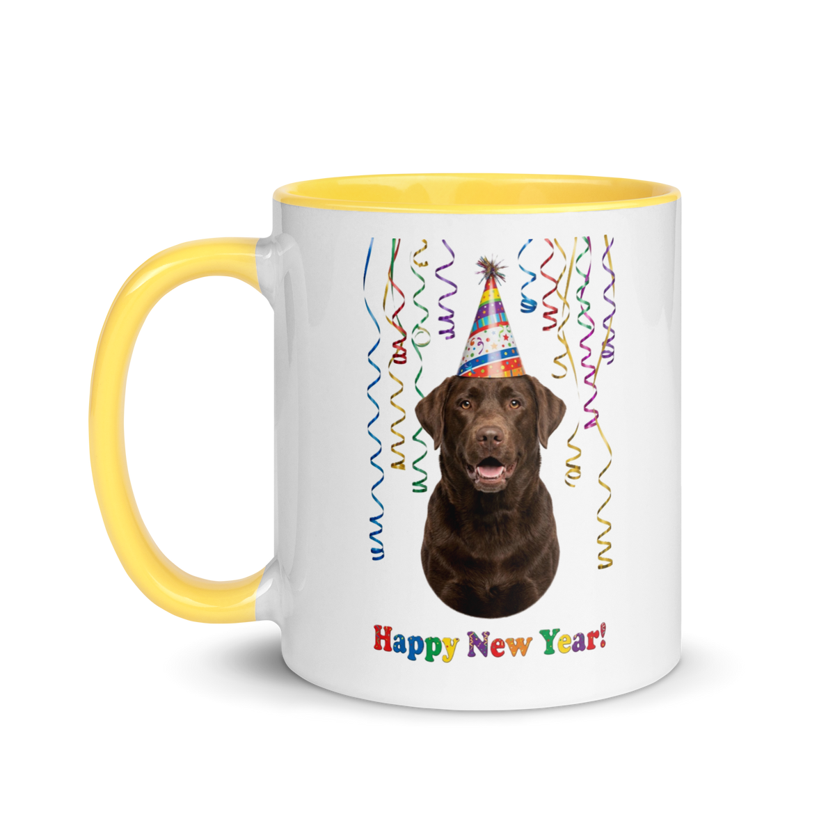 Chocolate Labrador Ceramic New Year Mug