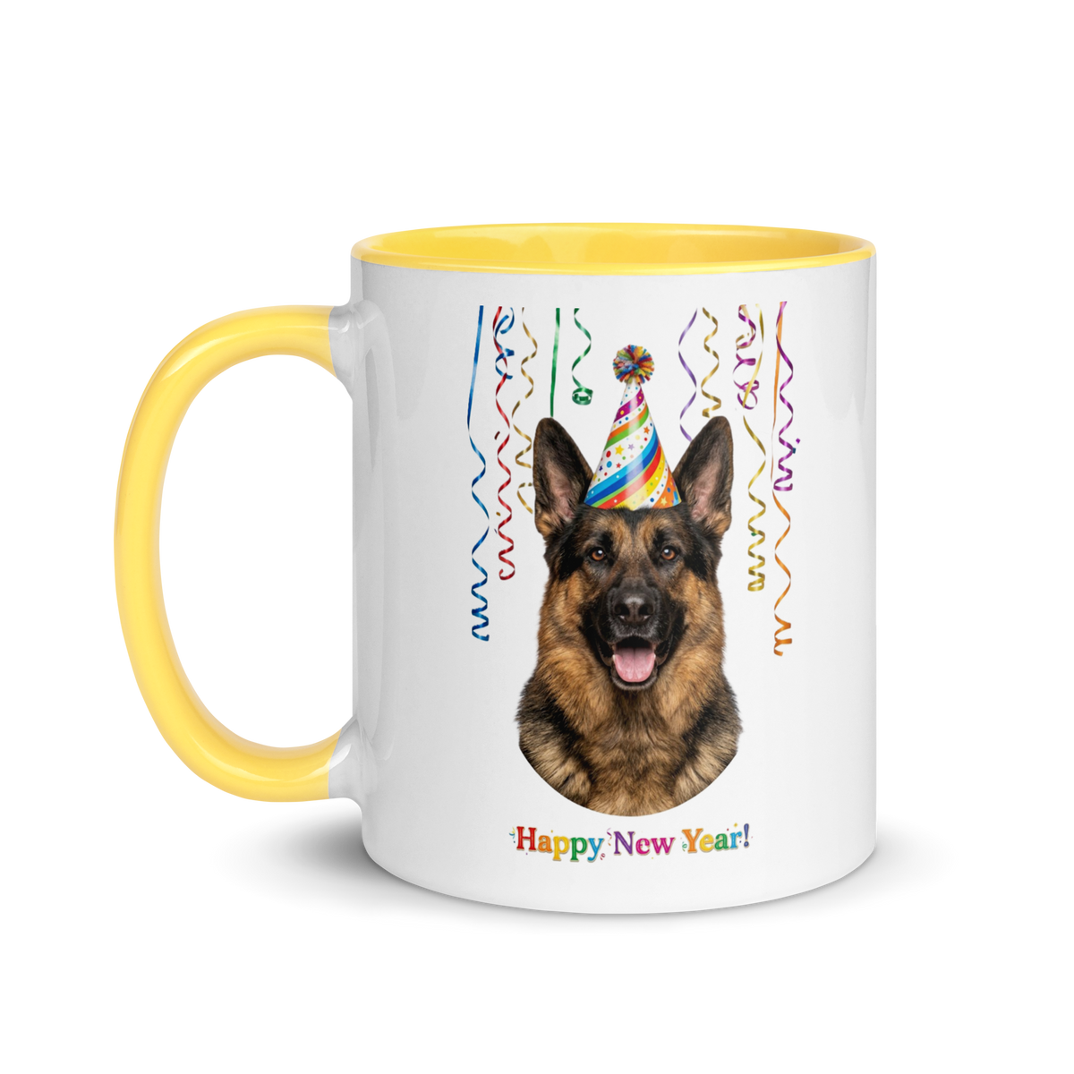 German Shepherd Ceramic New Year Mug