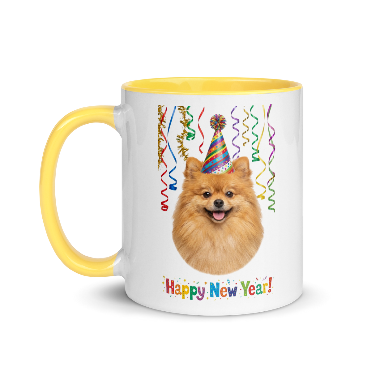 Pomeranian Ceramic New Year Mug