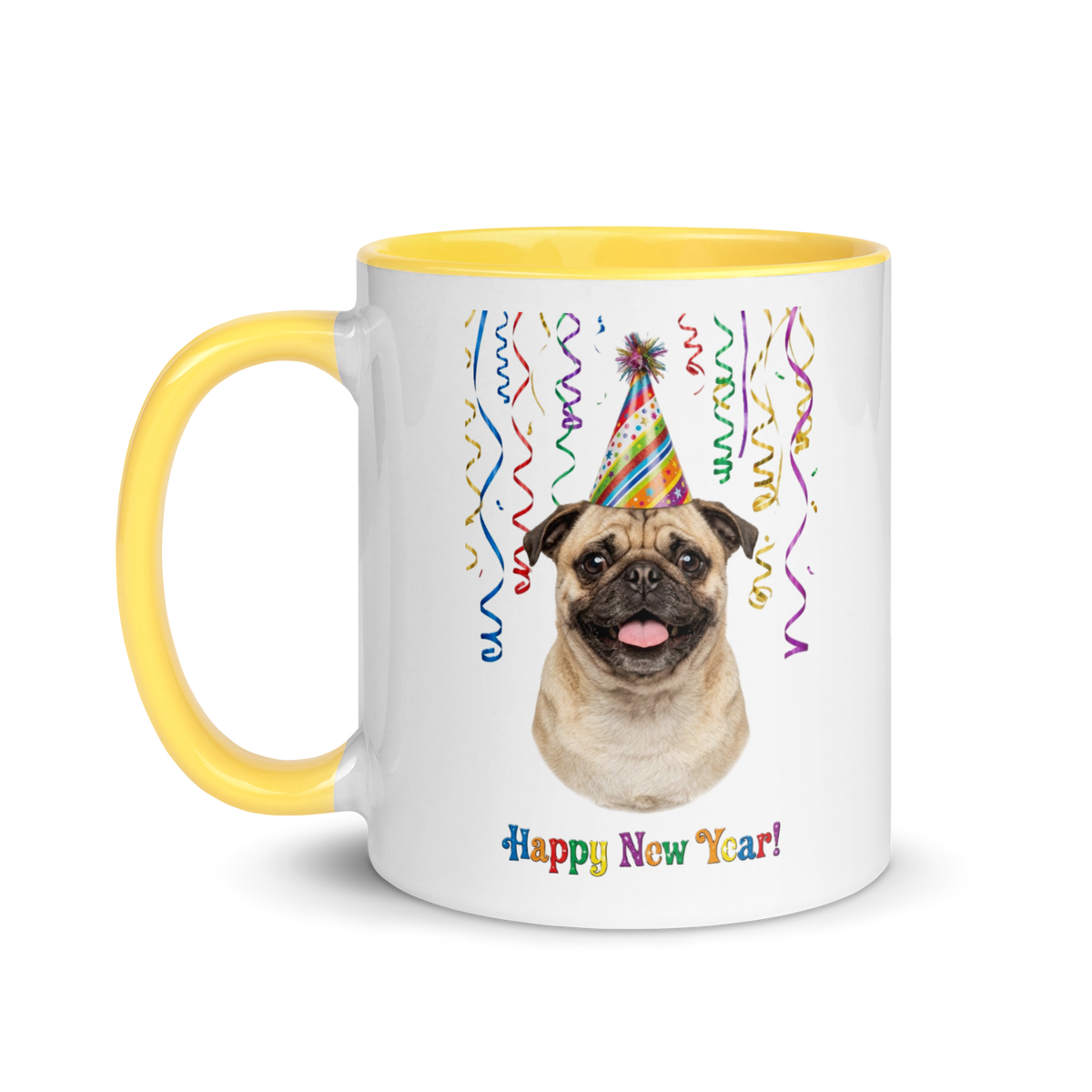 Pug Ceramic New Year Mug