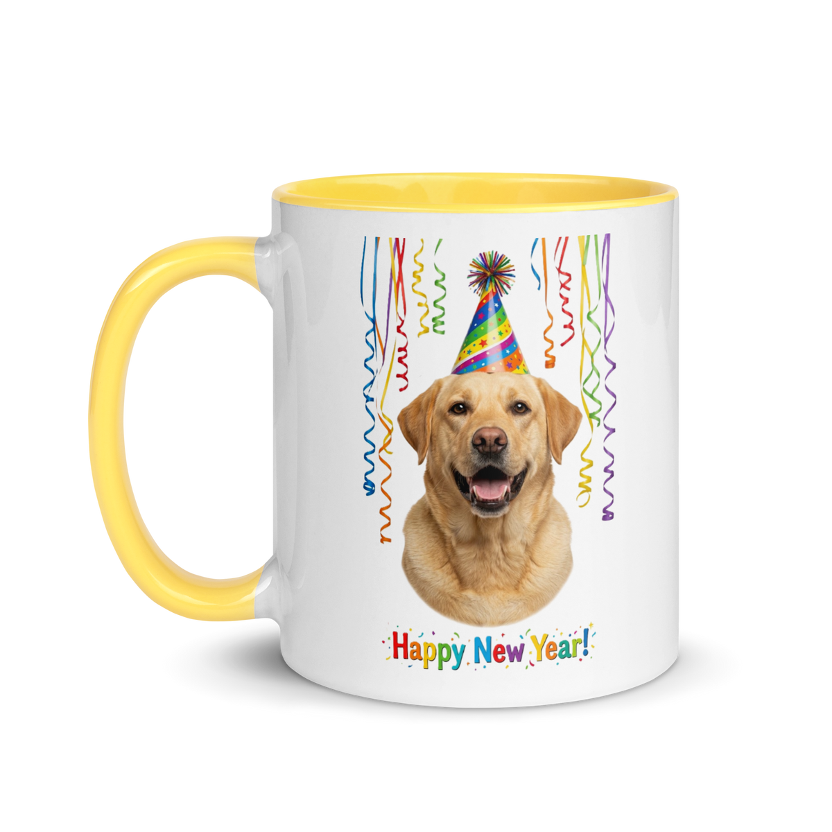 Yellow Labrador Ceramic New Year Mug