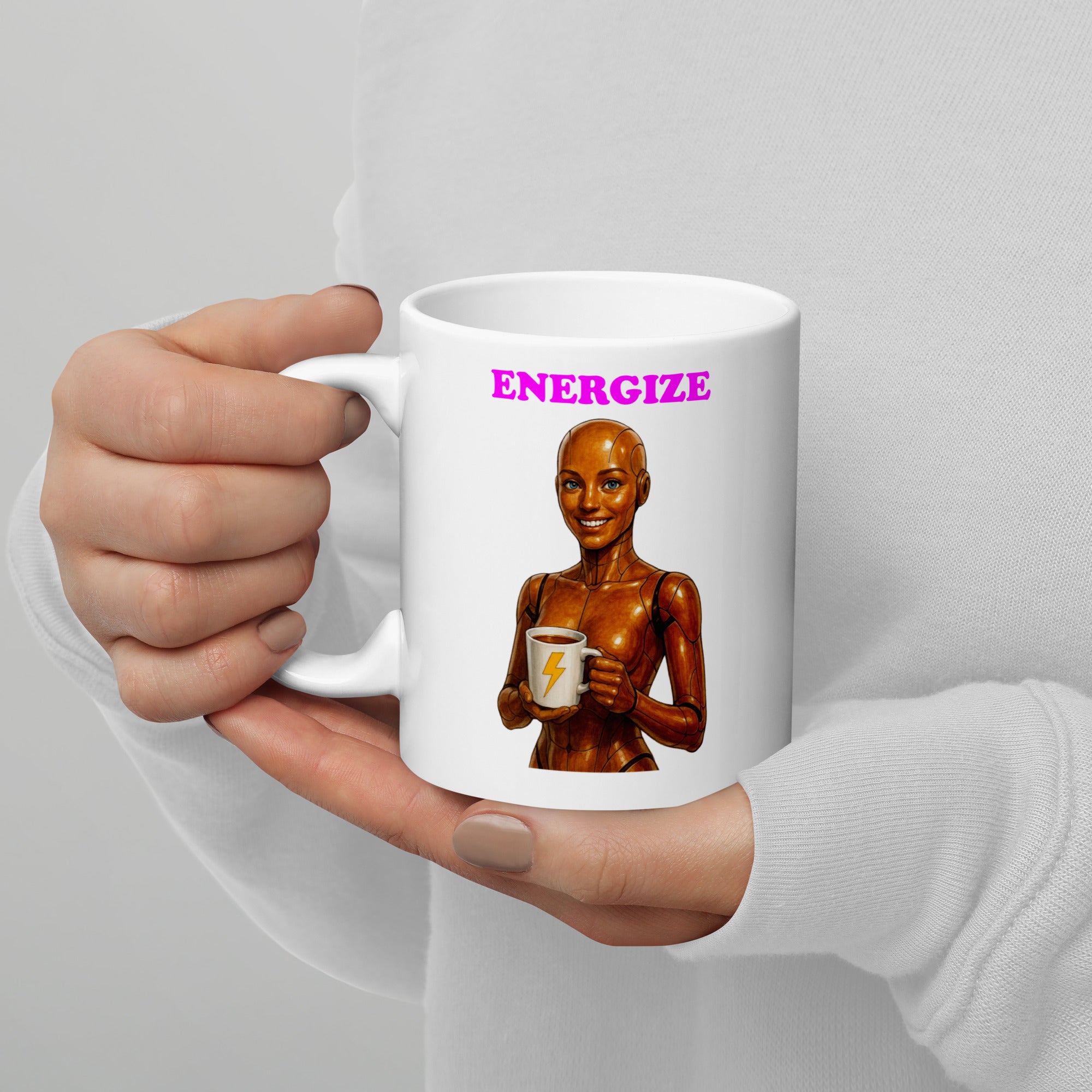 Coffe Android Woman Energize Mug