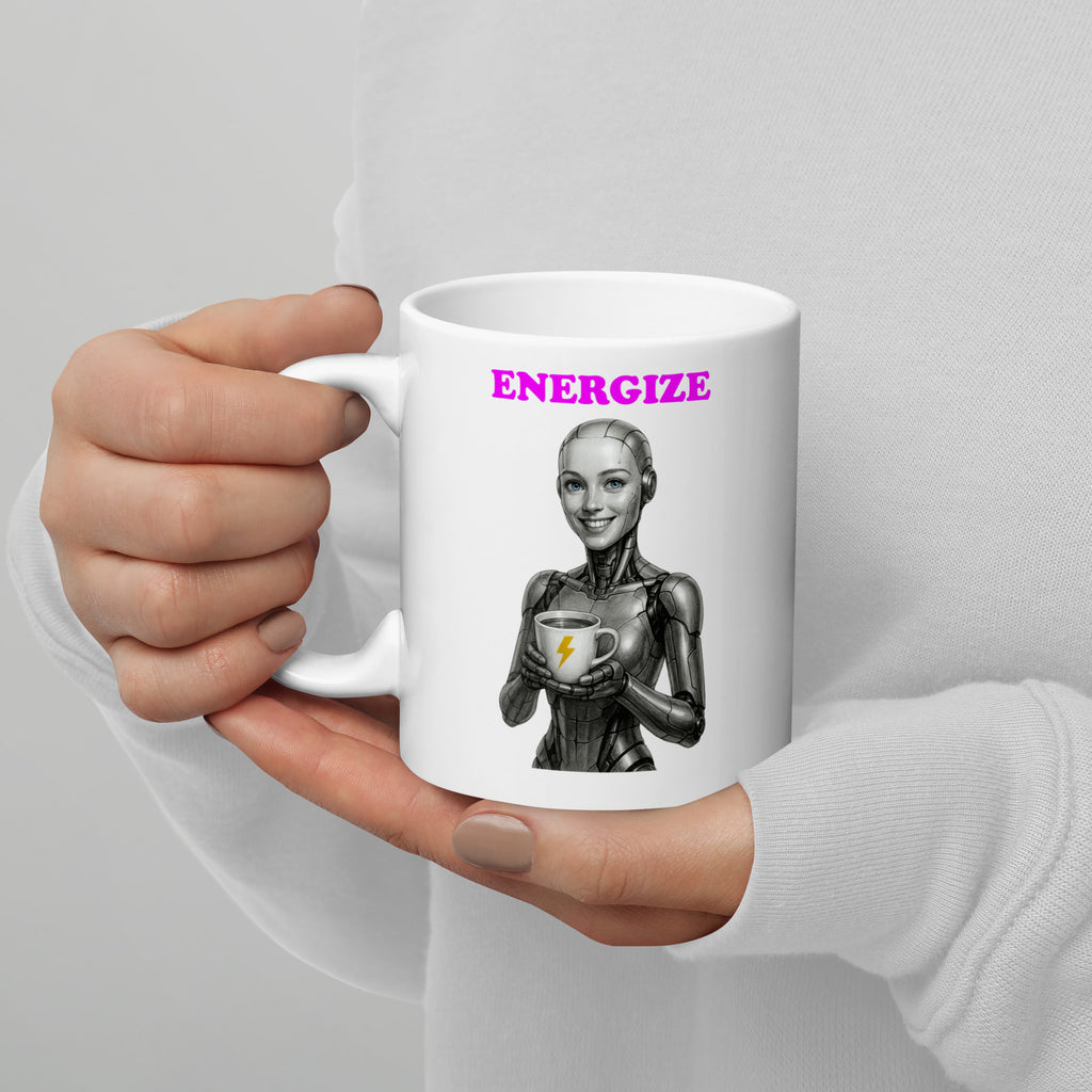 Metal Android Woman Energize Mug