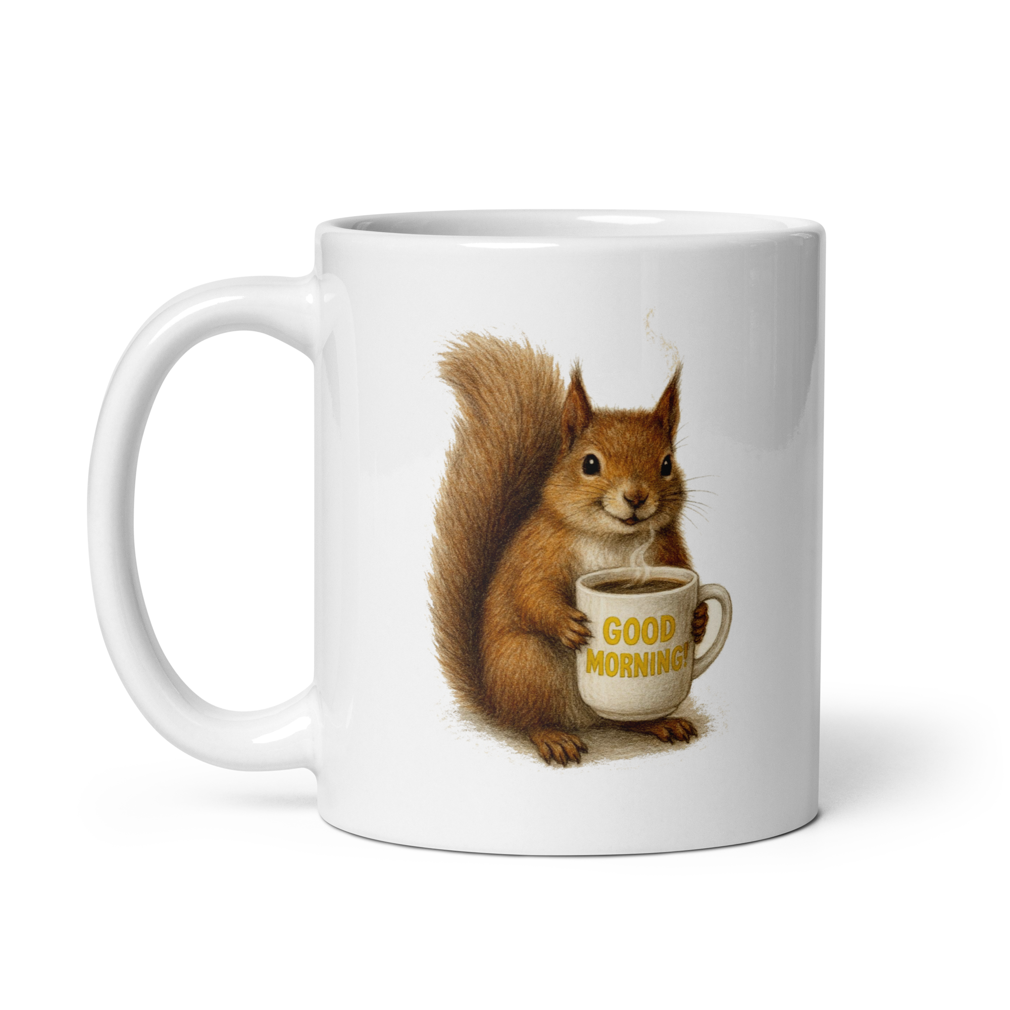 Squirrel Good Morning Ceramic Mug