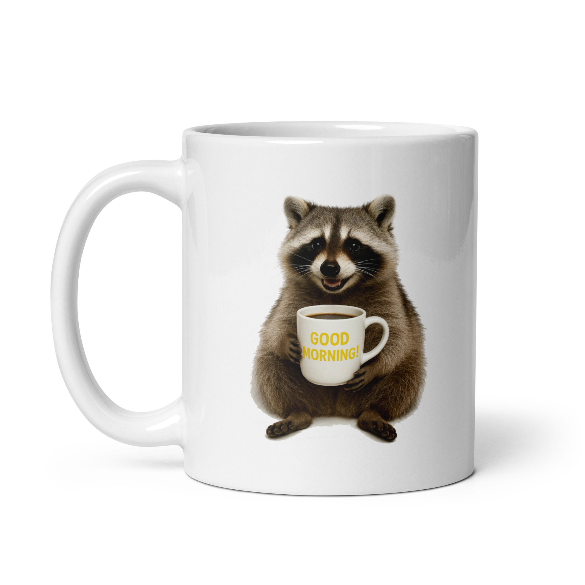 Raccoon Good Morning Ceramic Mug