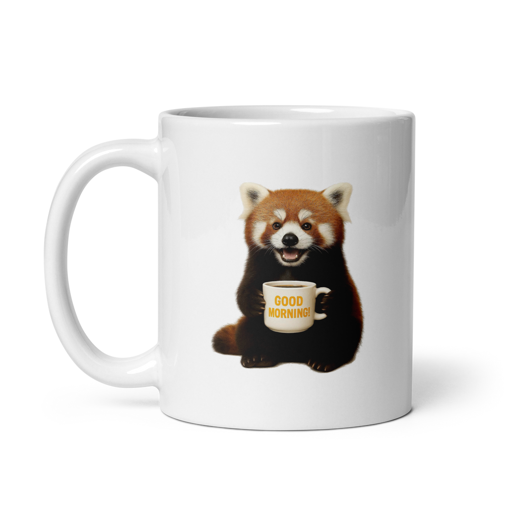 Red Panda Good Morning Ceramic Mug