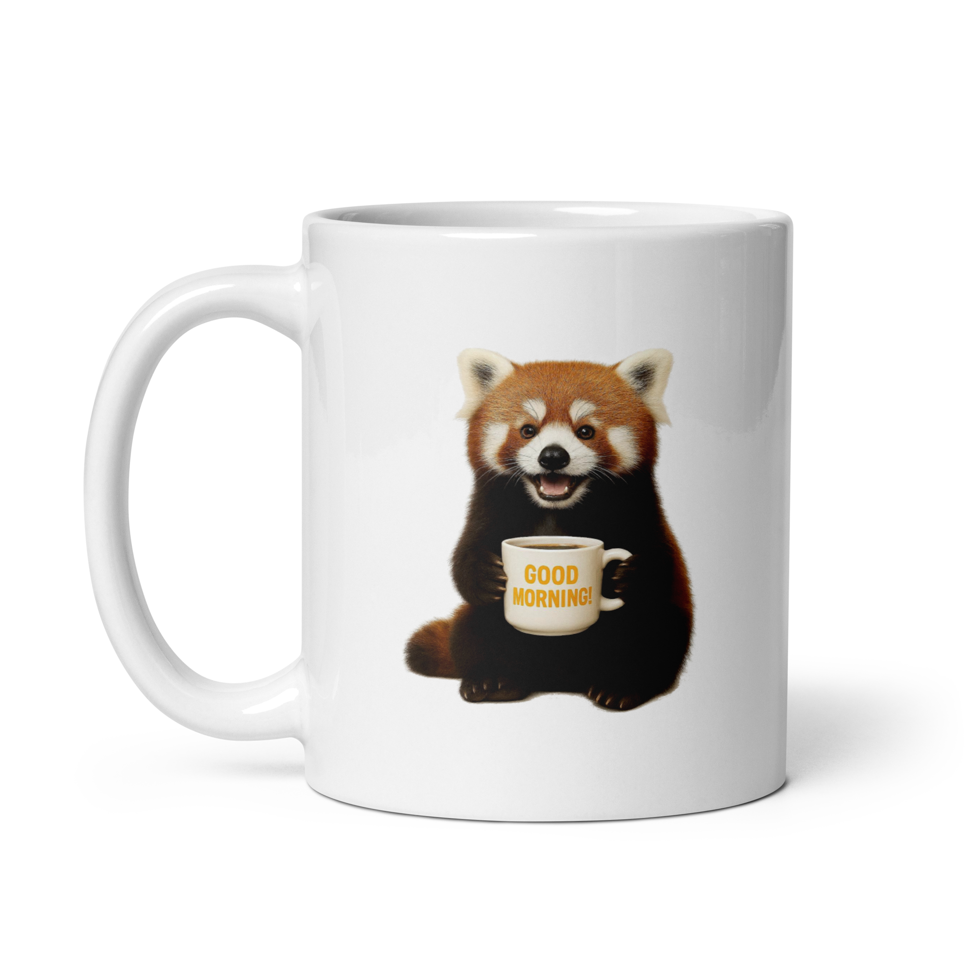 Red Panda Good Morning Ceramic Mug
