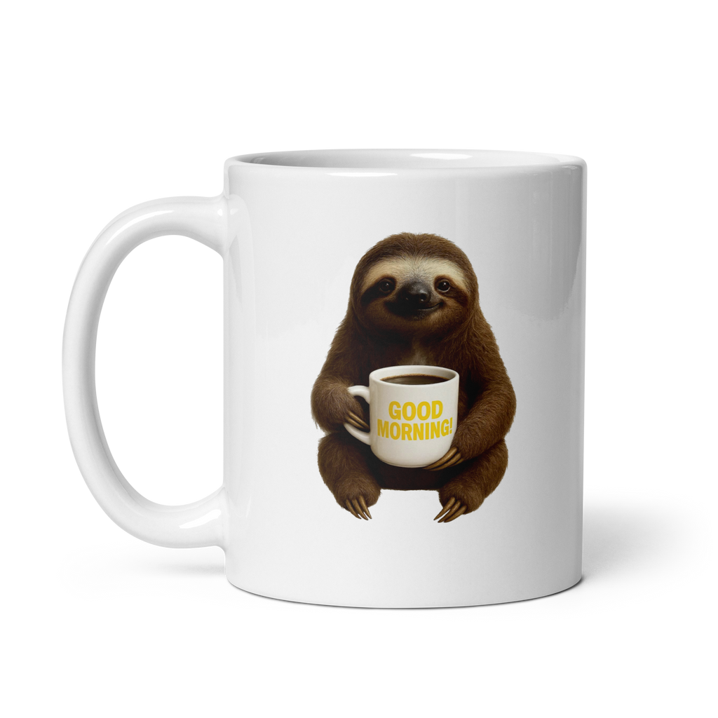 Sloth Good Morning Ceramic Mug