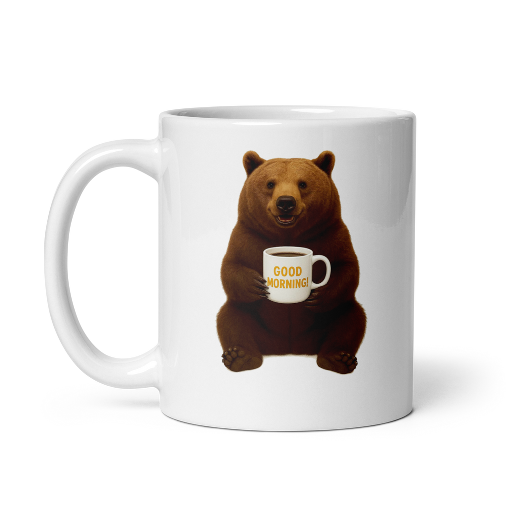 Brown Bear Good Morning Ceramic Mug