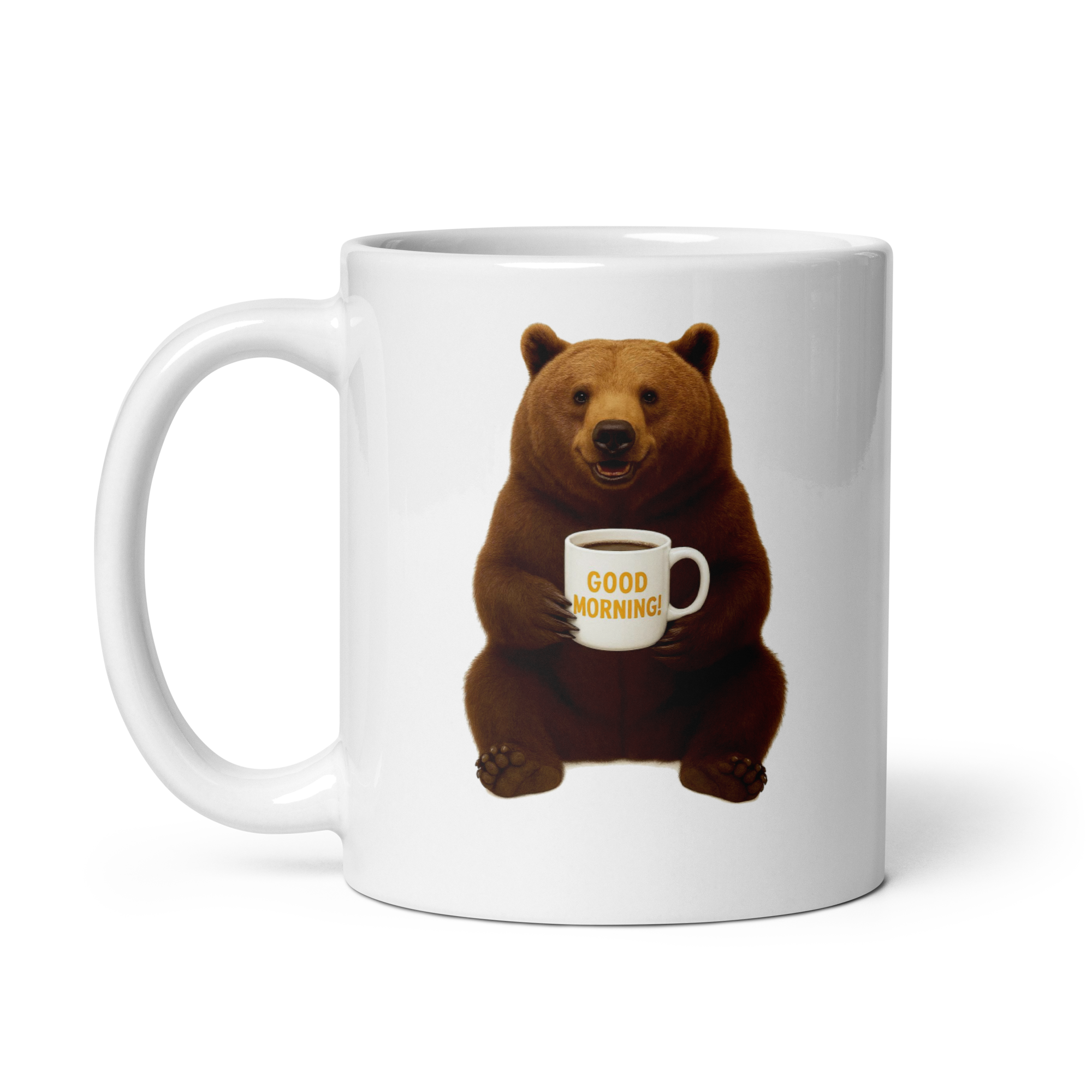 Brown Bear Good Morning Ceramic Mug