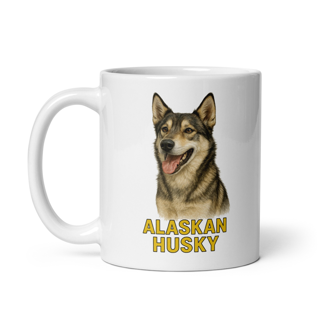 Alaskan Husky White Ceramic Mug