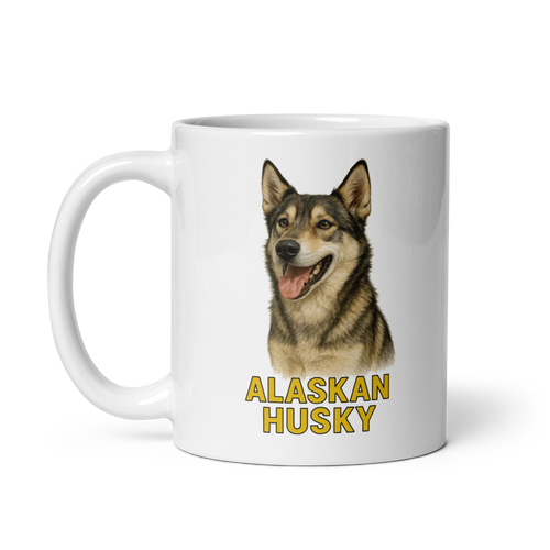 Alaskan Husky White Ceramic Mug
