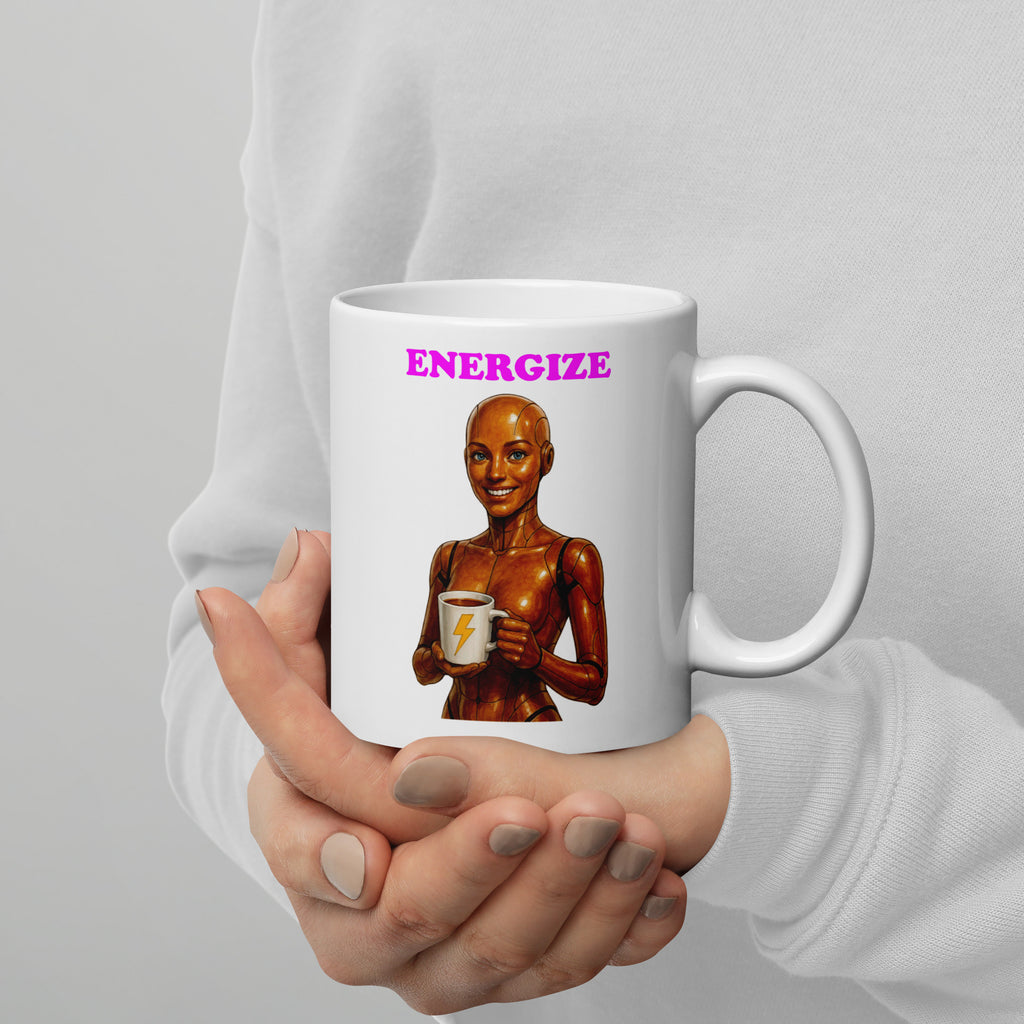 Coffe Android Woman Energize Mug