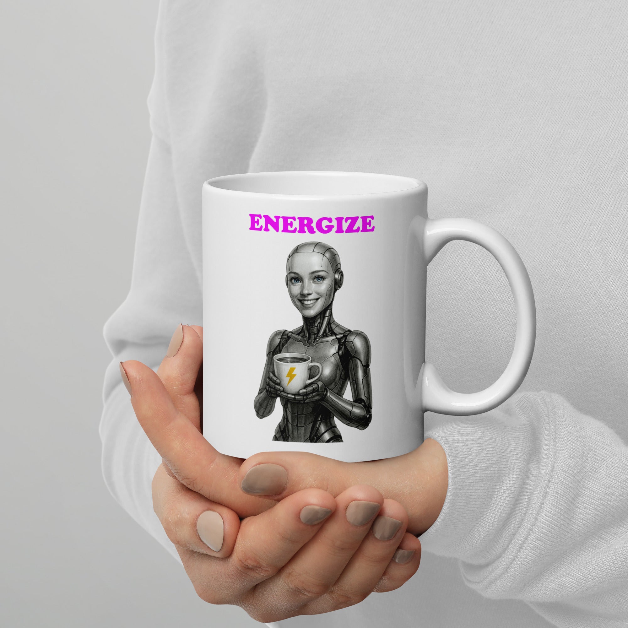 Metal Android Woman Energize Mug