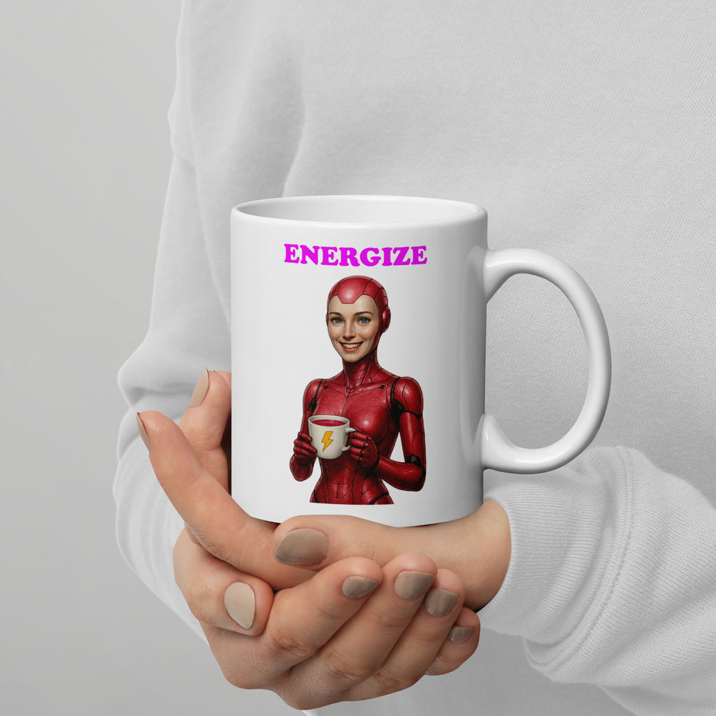 Raspberry Android Woman Energize Mug