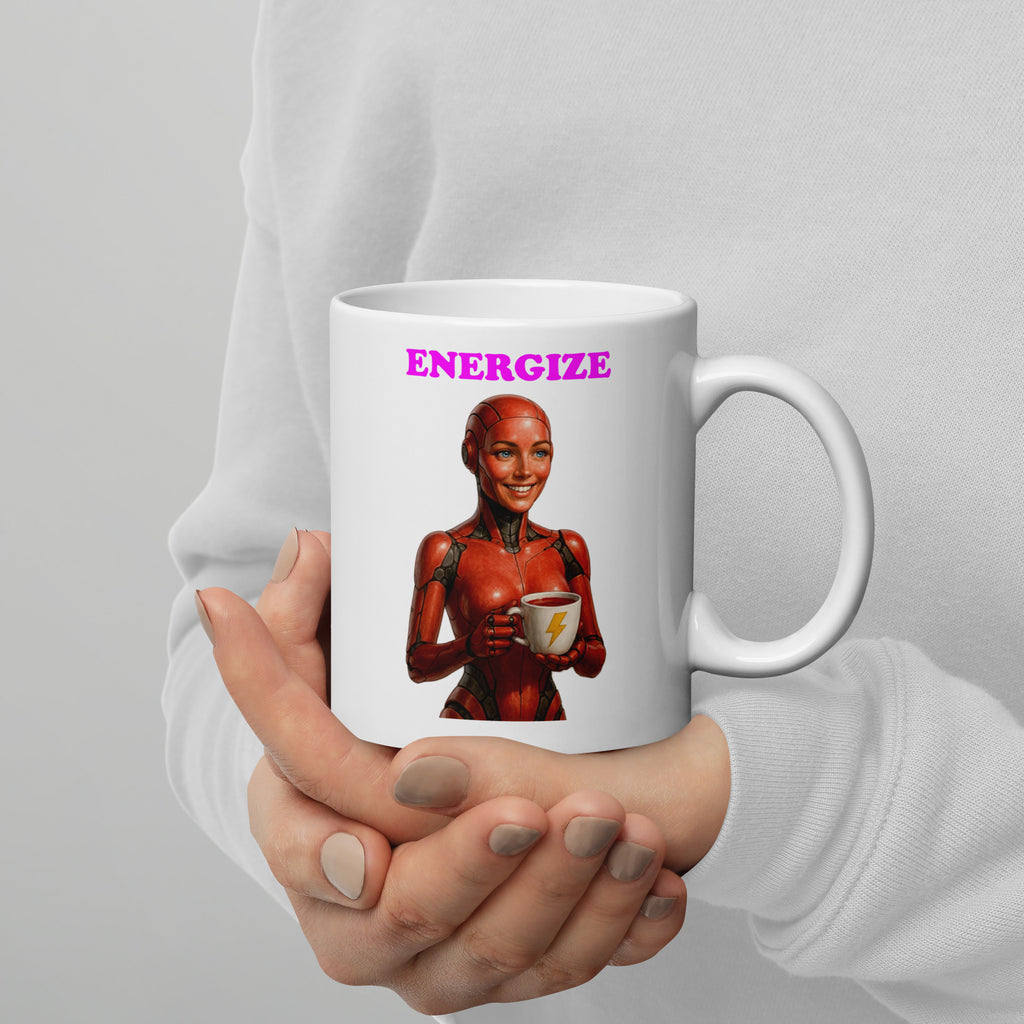 Strawberry Android Woman Energize Mug
