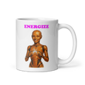 Android Woman Arcing Mug-Orange