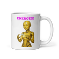 Android Woman Arcing Mug-Yellow