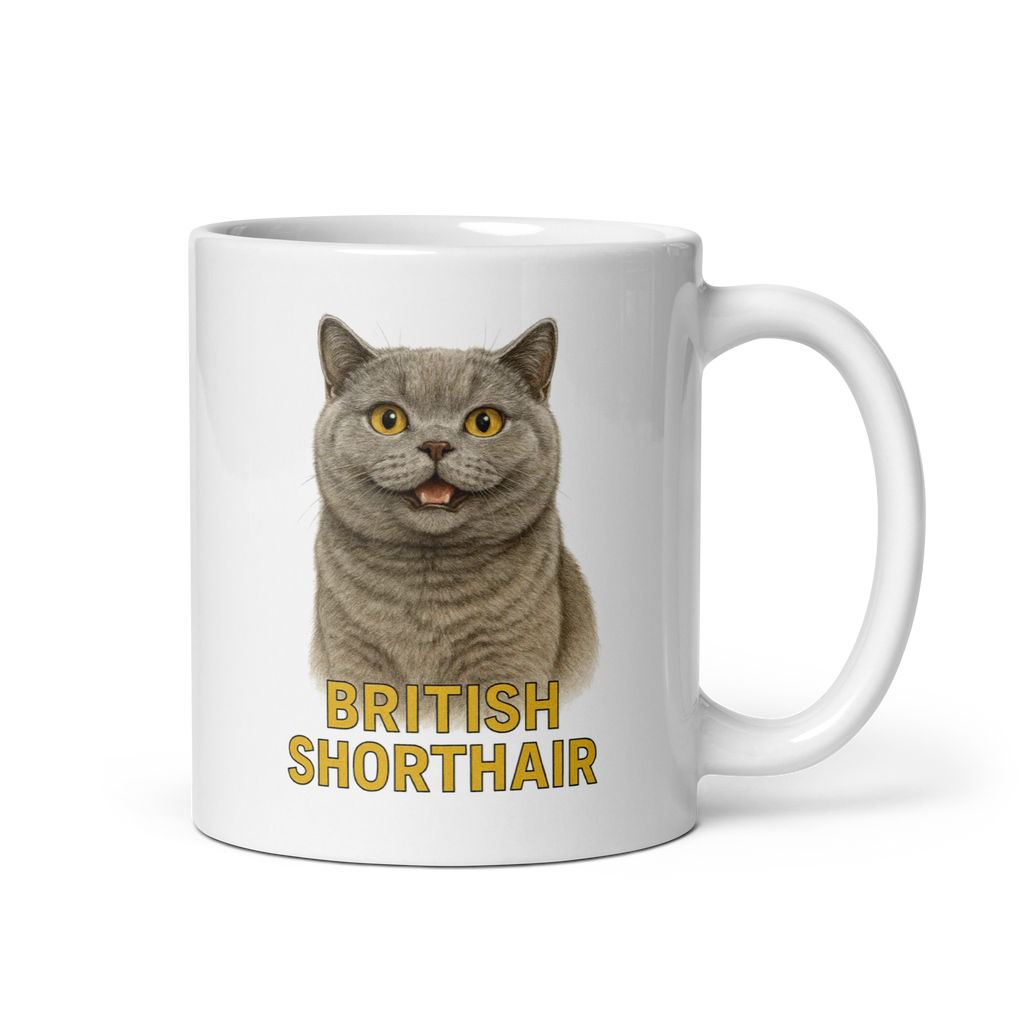 British Shorthair Cat Ceramic Mug