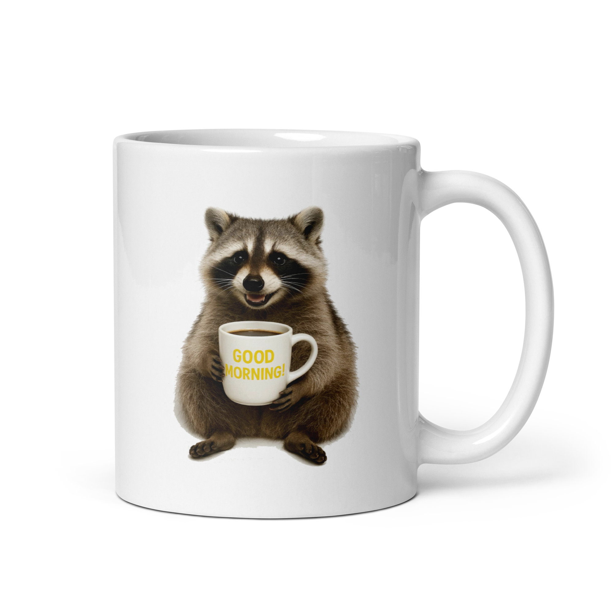 Raccoon Good Morning Ceramic Mug