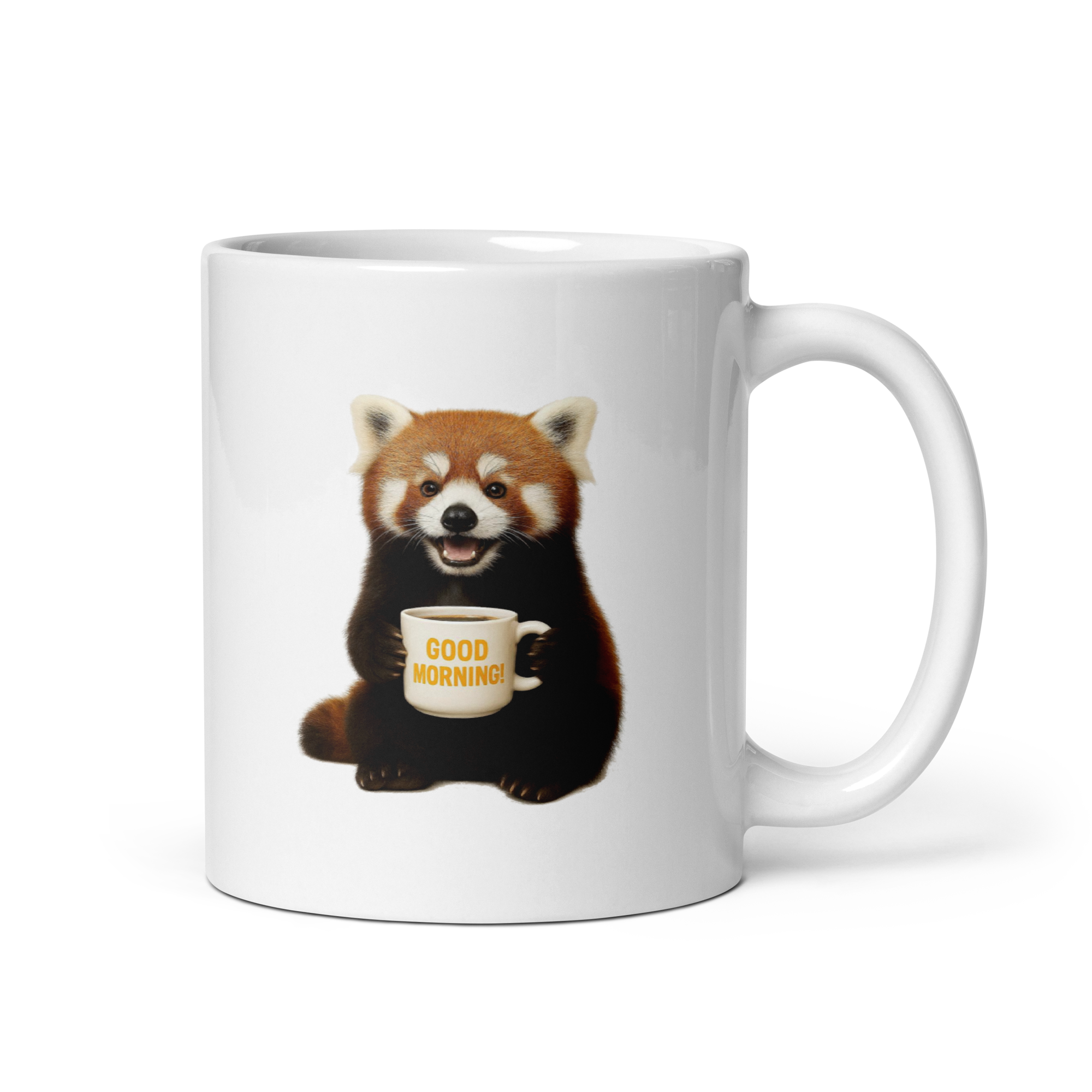 Red Panda Good Morning Ceramic Mug