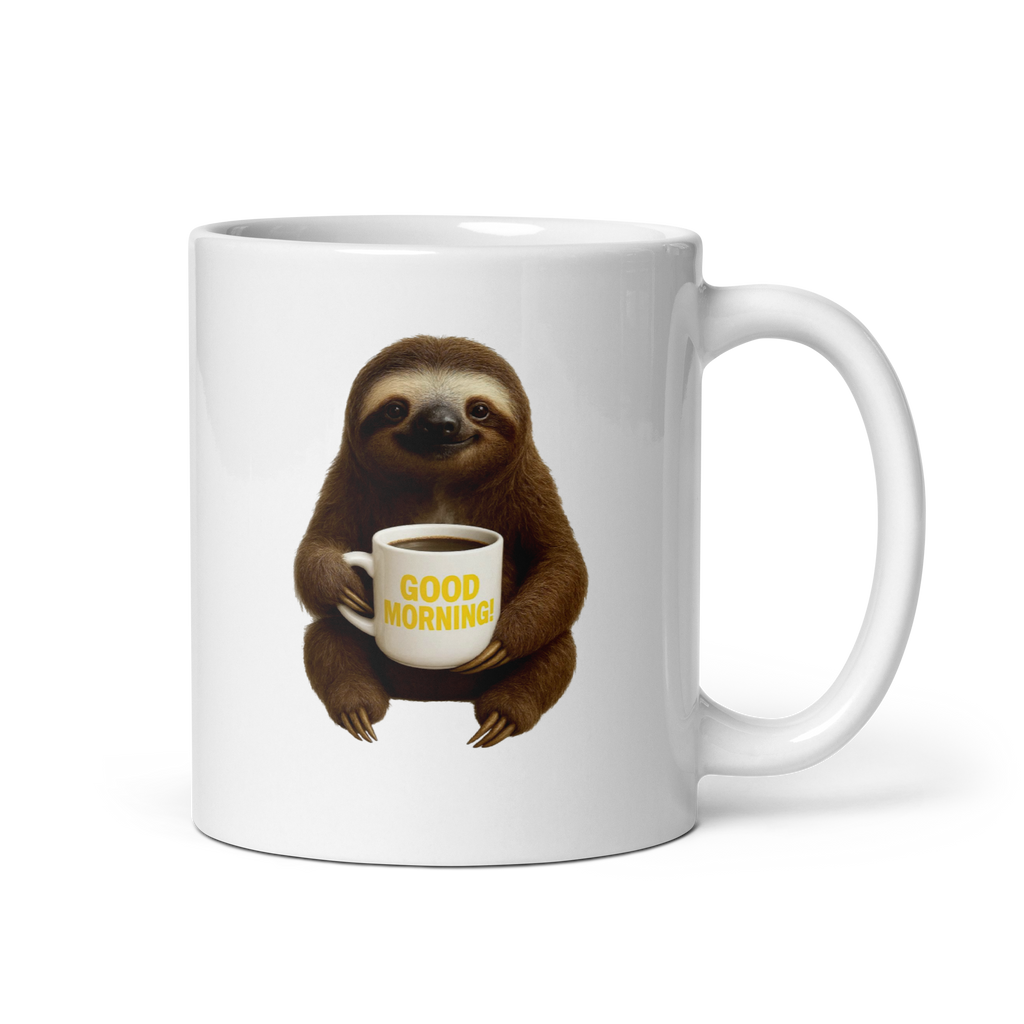 Sloth Good Morning Ceramic Mug
