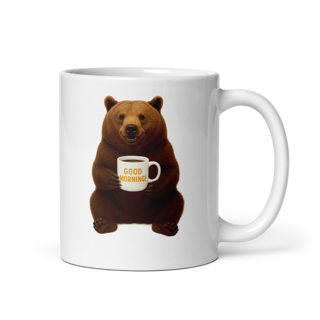 Brown Bear Good Morning Ceramic Mug