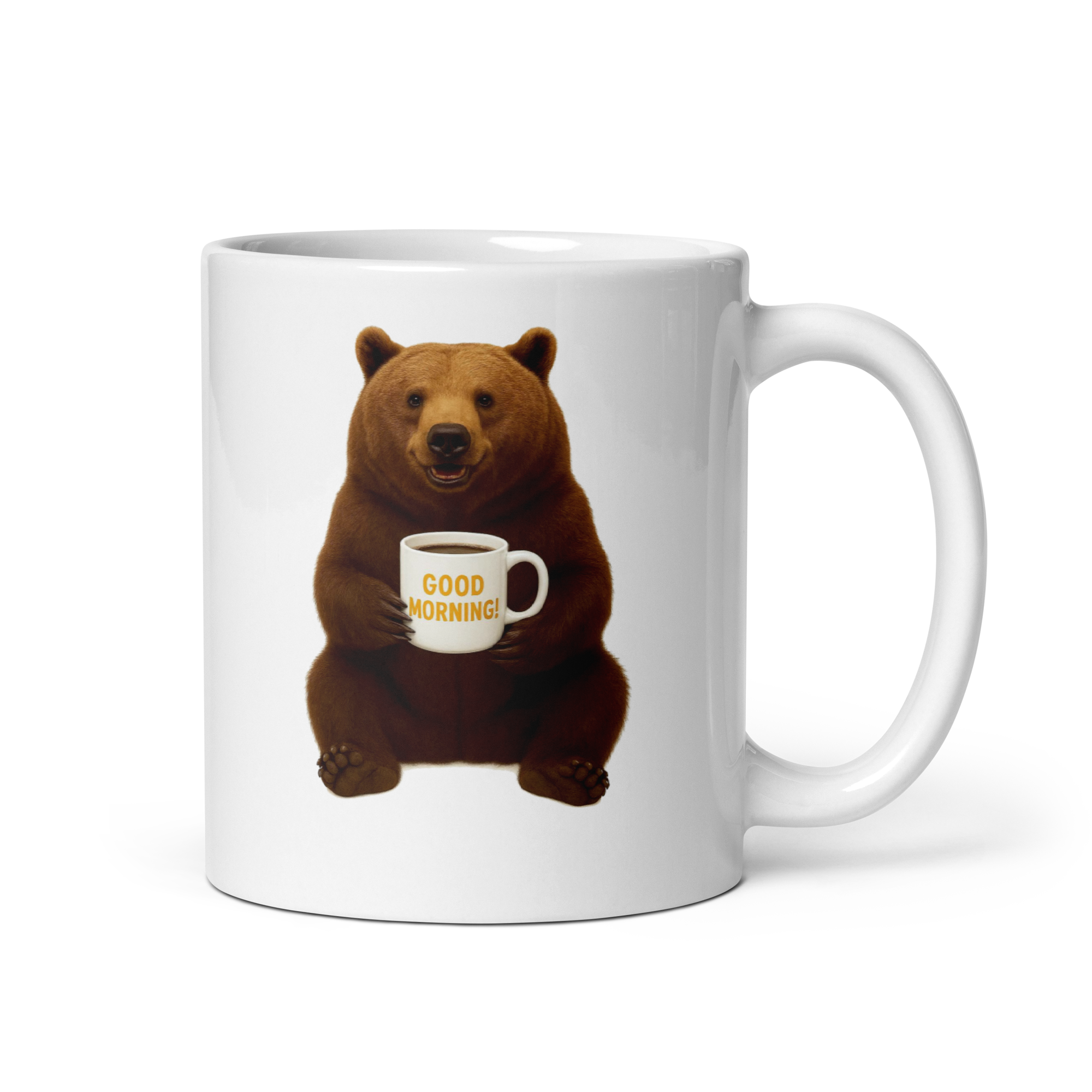 Brown Bear Good Morning Ceramic Mug