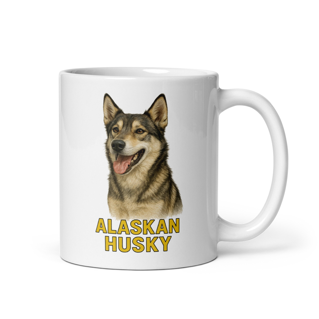 Alaskan Husky White Ceramic Mug