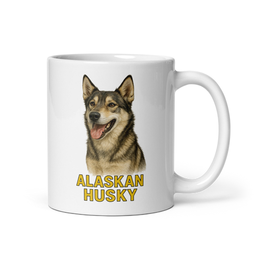 Alaskan Husky White Ceramic Mug