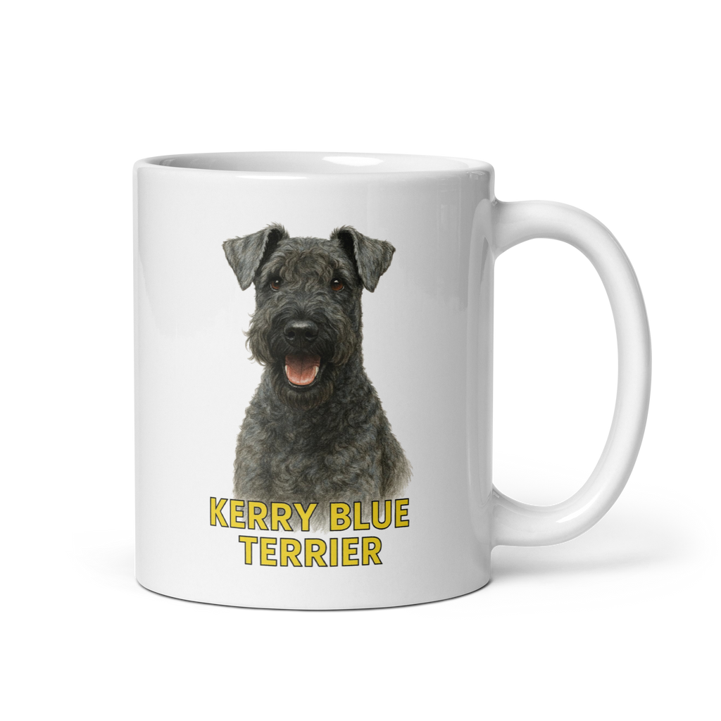 Kerry Blue Terrier White Ceramic Mug