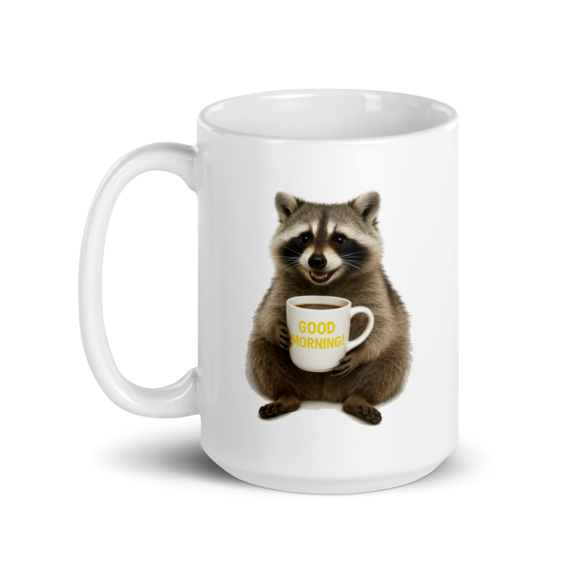 Raccoon Good Morning Ceramic Mug