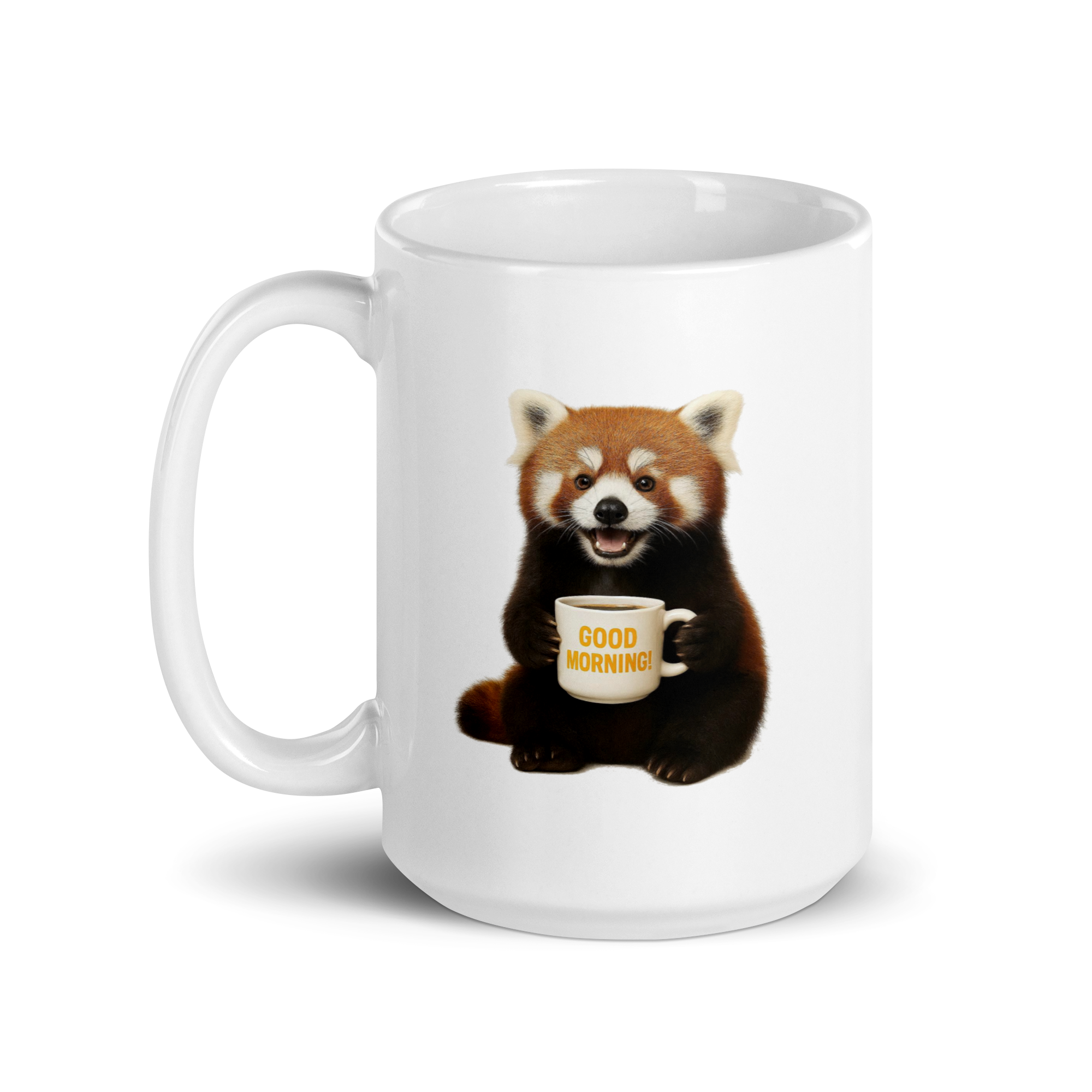 Red Panda Good Morning Ceramic Mug
