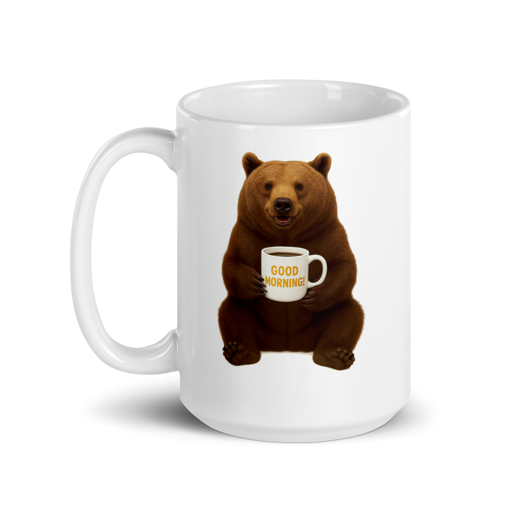 Brown Bear Good Morning Ceramic Mug