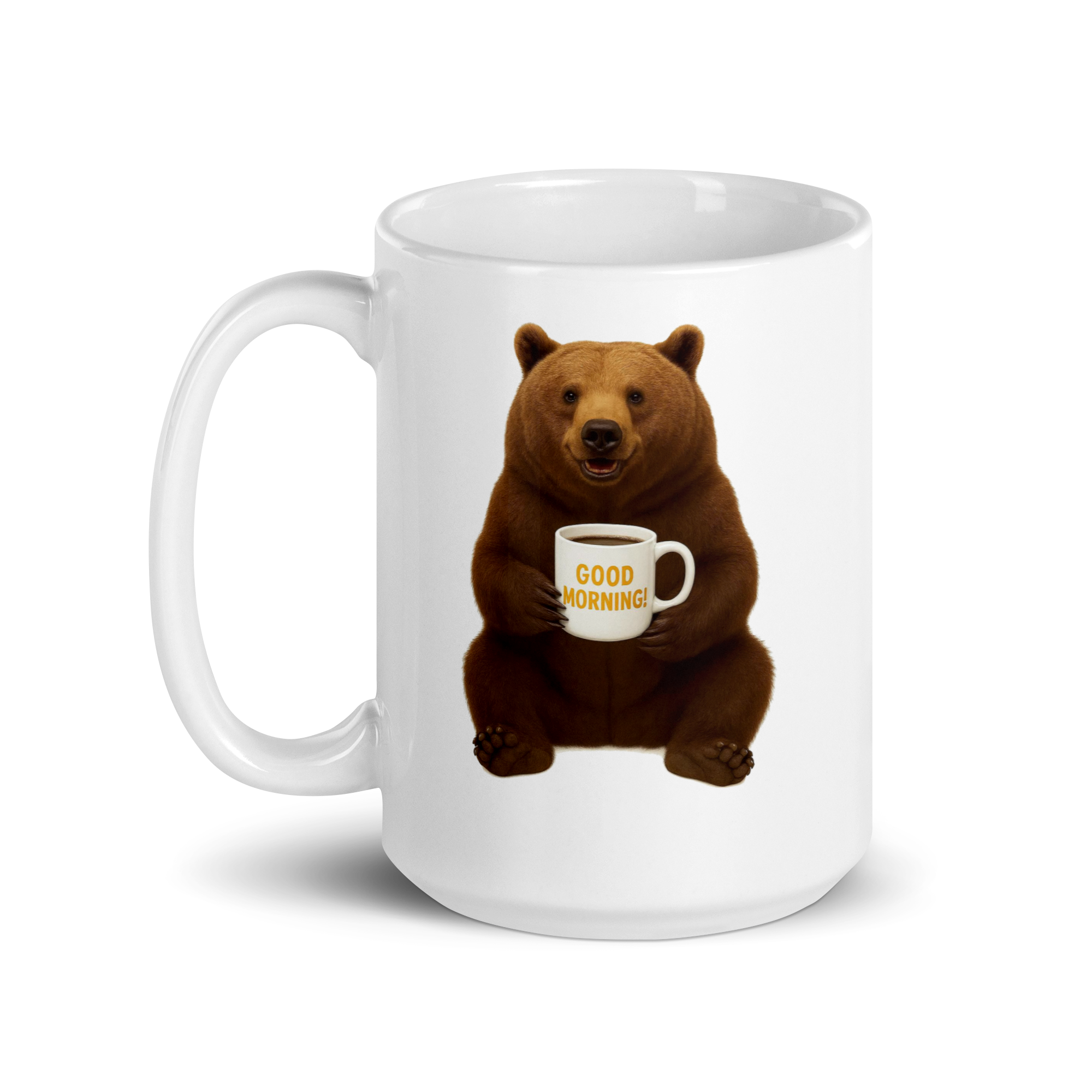 Brown Bear Good Morning Ceramic Mug